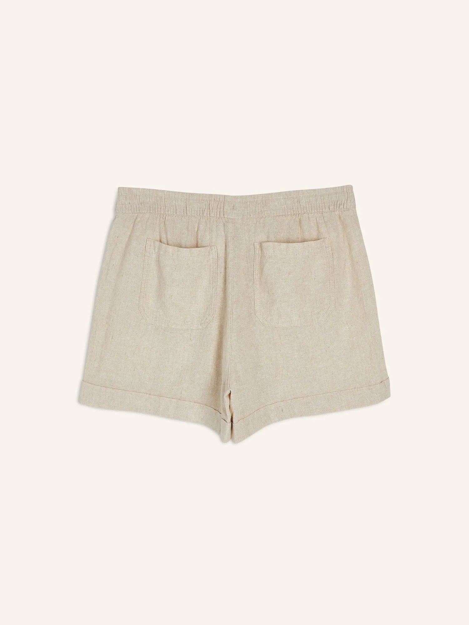 High-Waisted Linen-Blend Shorts for Women -- 3.5-inch inseam