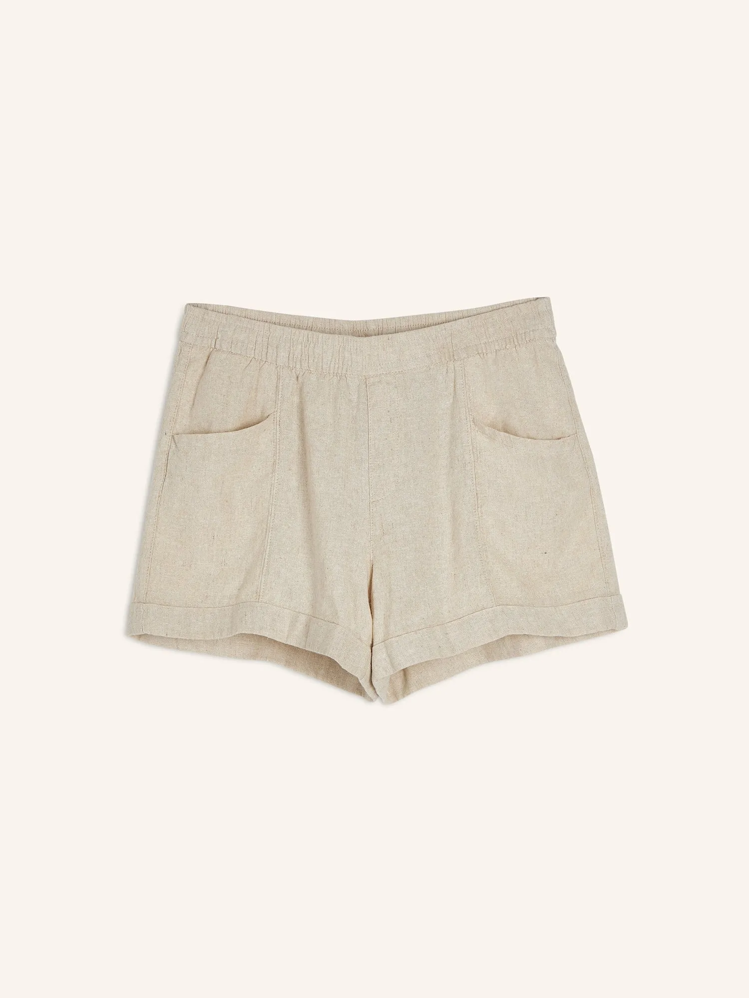 High-Waisted Linen-Blend Shorts for Women -- 3.5-inch inseam