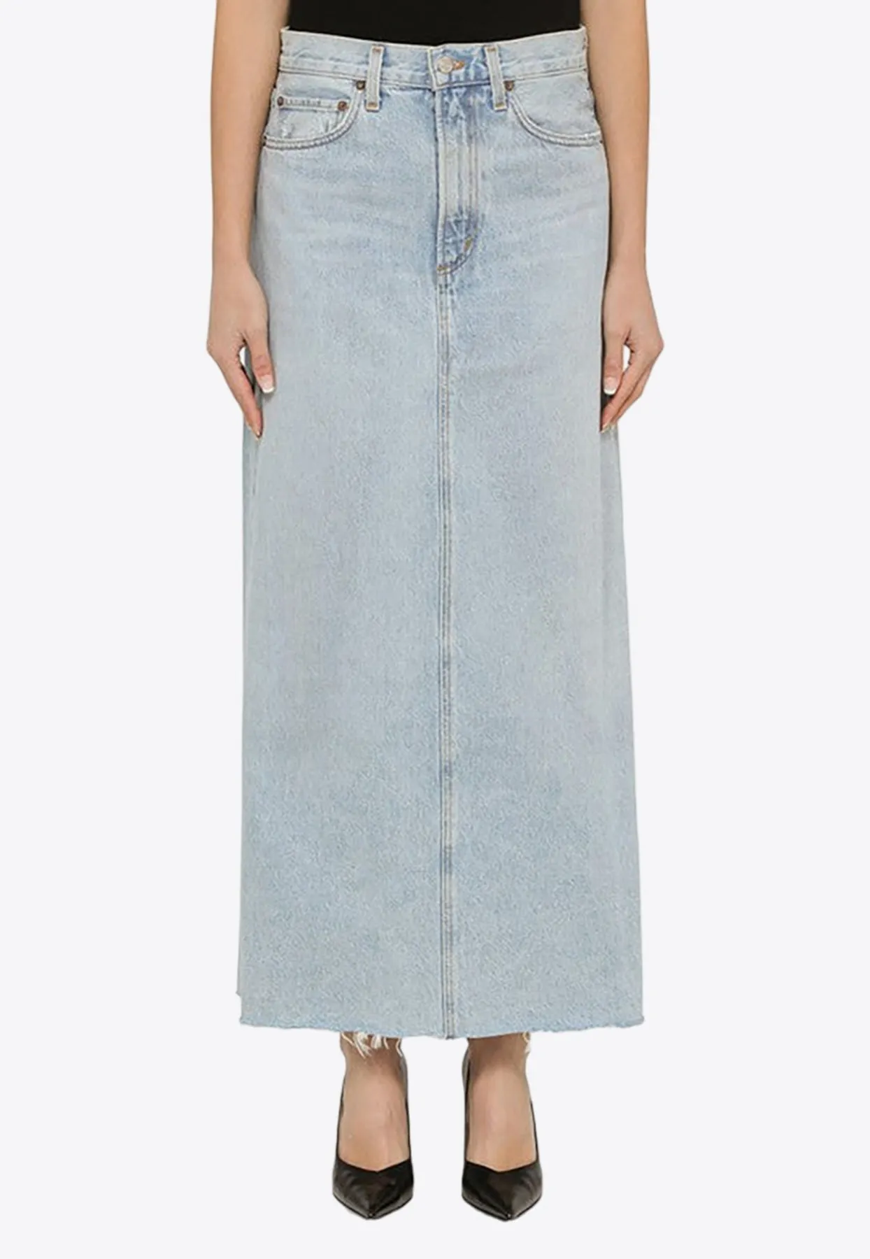 Hilla Denim Maxi Skirt