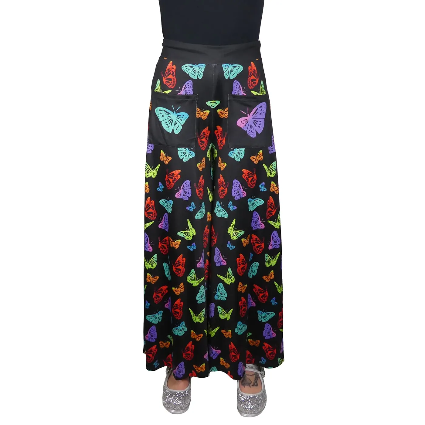 Kaleidoscope Wide Leg Pants With Pockets