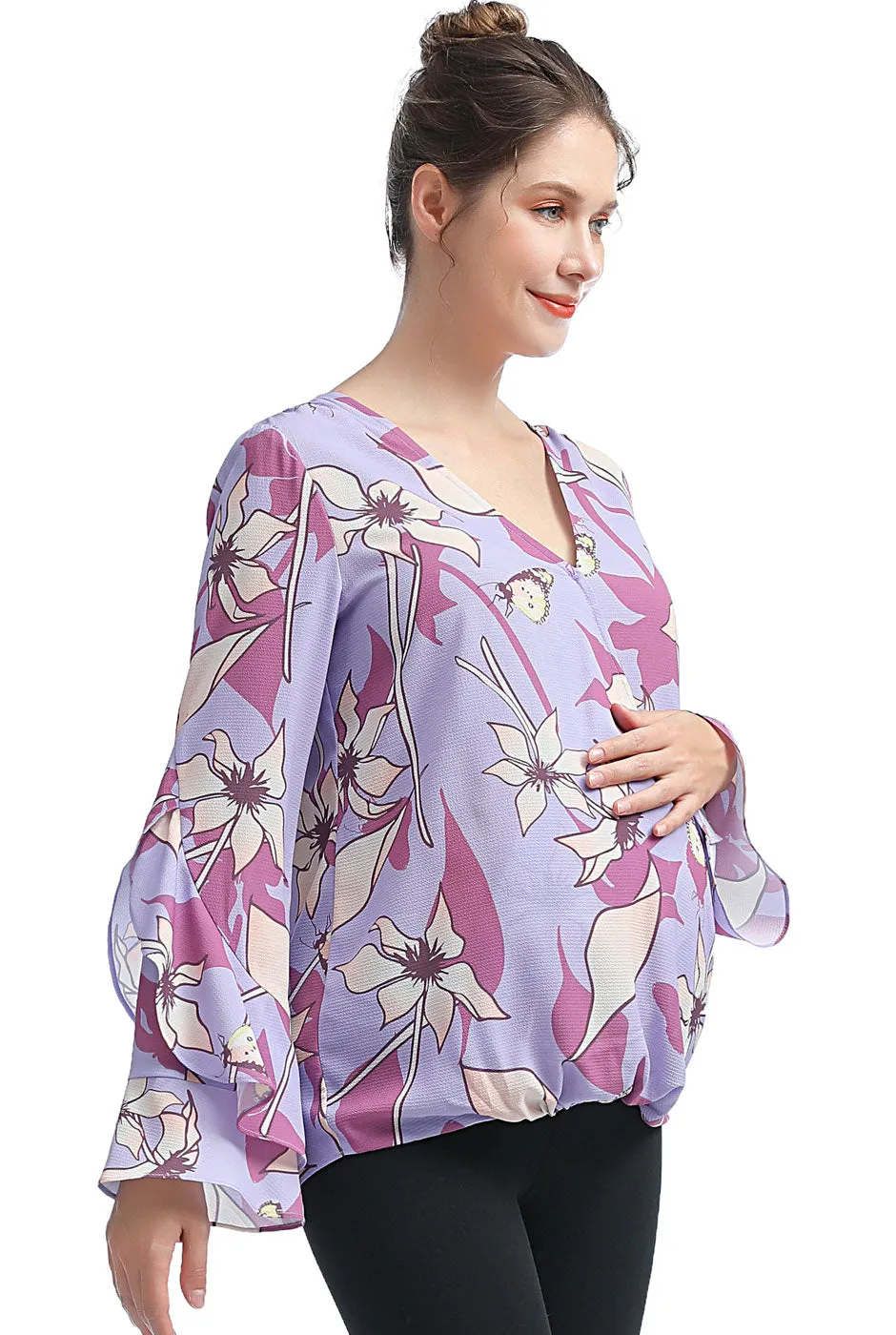 Kimi   Kai Maternity "Adna" Nursing Blouse
