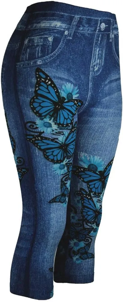 LCMTWX Casual Pants for Women Straight Wide Leg Pants with Breasted Cotton Loose Casual Pants with Denim Capris for Women