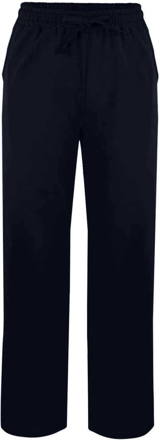 Linen Pants Women Summer Elastic Waist Pants Straight Leg Pants Lounge Beach Trousers with Pockets