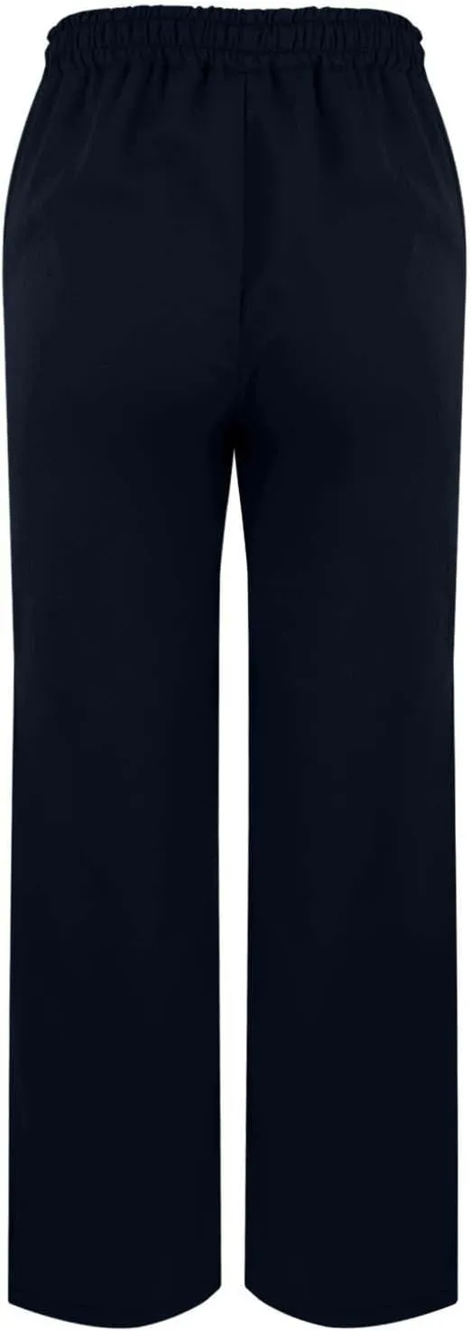 Linen Pants Women Summer Elastic Waist Pants Straight Leg Pants Lounge Beach Trousers with Pockets