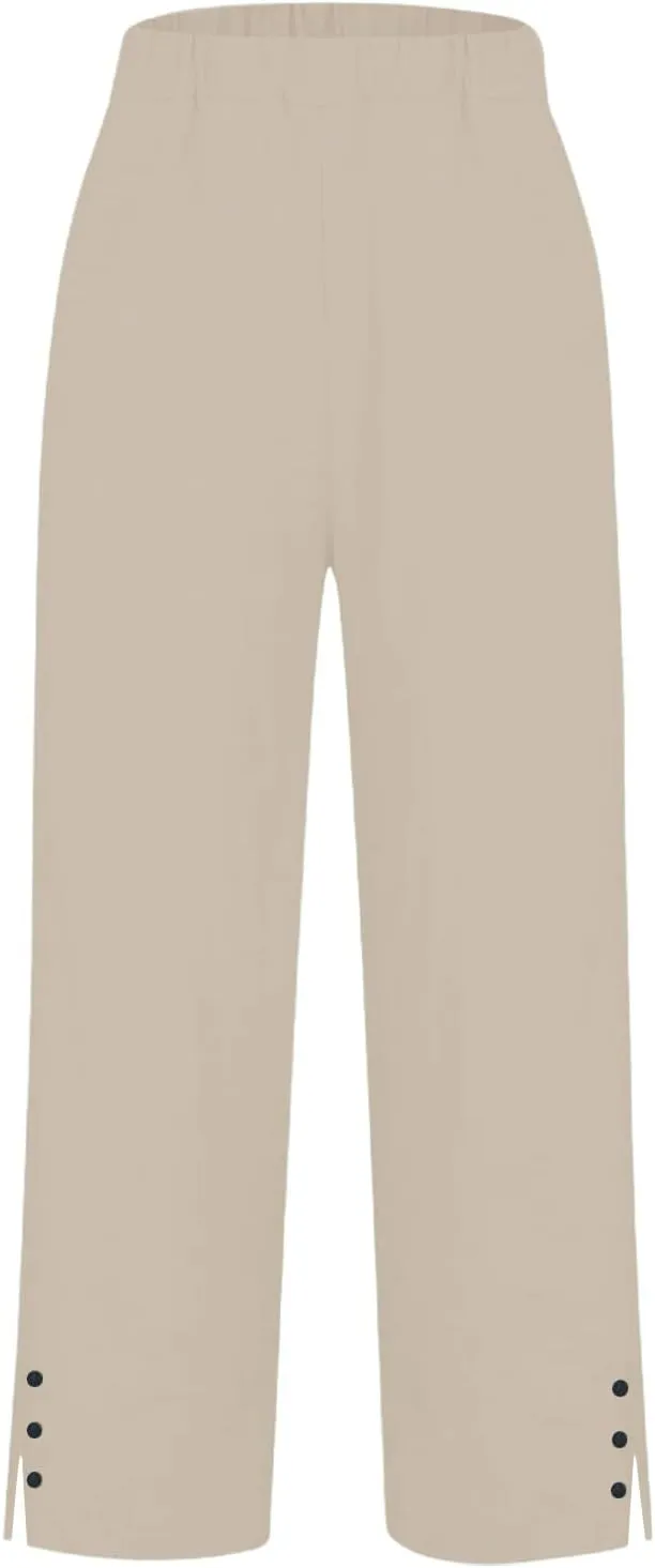 Linen Pants Women Summer Loose Casual Pants for Women Cotton Gauze Pant Plus
