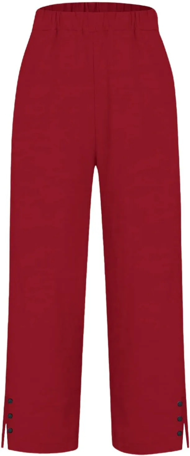 Linen Pants Women Summer Loose Casual Pants for Women Cotton Gauze Pant Plus