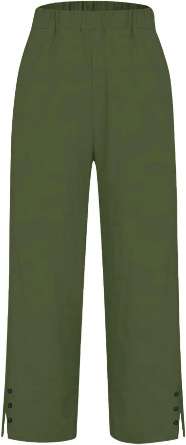 Linen Pants Women Summer Loose Casual Pants for Women Cotton Gauze Pant Plus