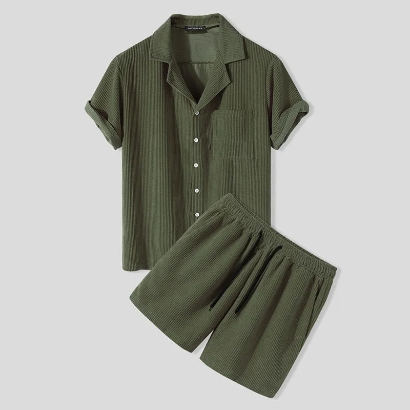 LMS Corduroy Sets Casual Suit