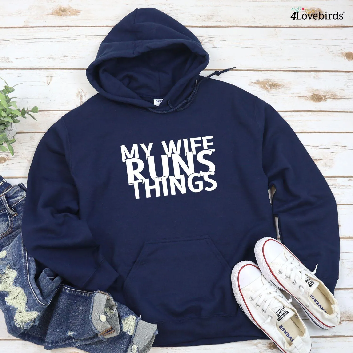 Matching Set: Funny Husband/Wife Hoodie & Sweatshirt - Wedding/Anniv Gift Idea