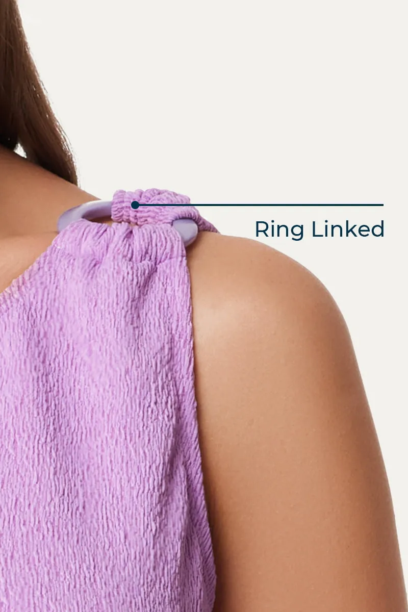 Maternity One Shoulder Ring Linked Swimsuit | One Piece Bathing Suit