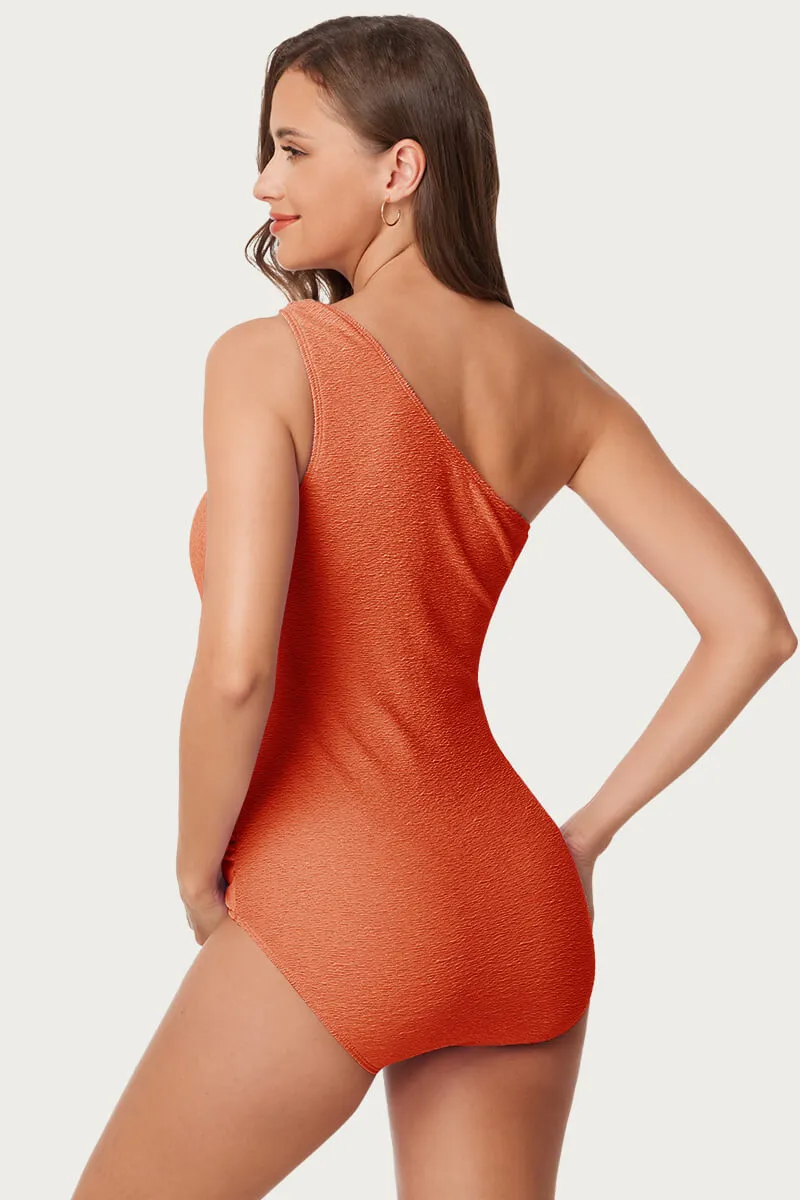 Maternity One Shoulder Ring Linked Swimsuit | One Piece Bathing Suit