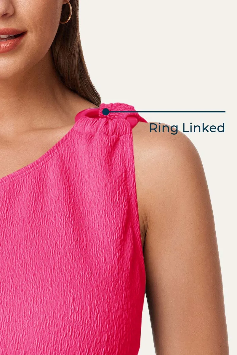 Maternity One Shoulder Ring Linked Swimsuit | One Piece Bathing Suit
