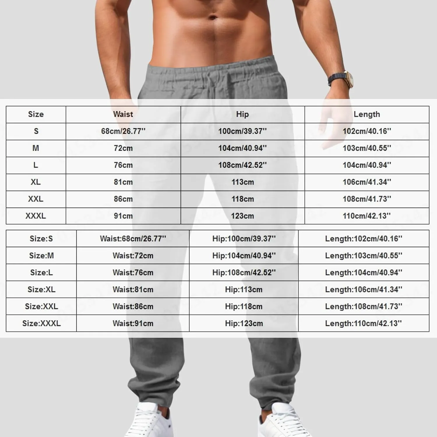 Mens Beach Linen Pants Casual Loose Fit Cotton Linen Pants Elastic Waist Straight Legs Summer Linen Pants with Pocket