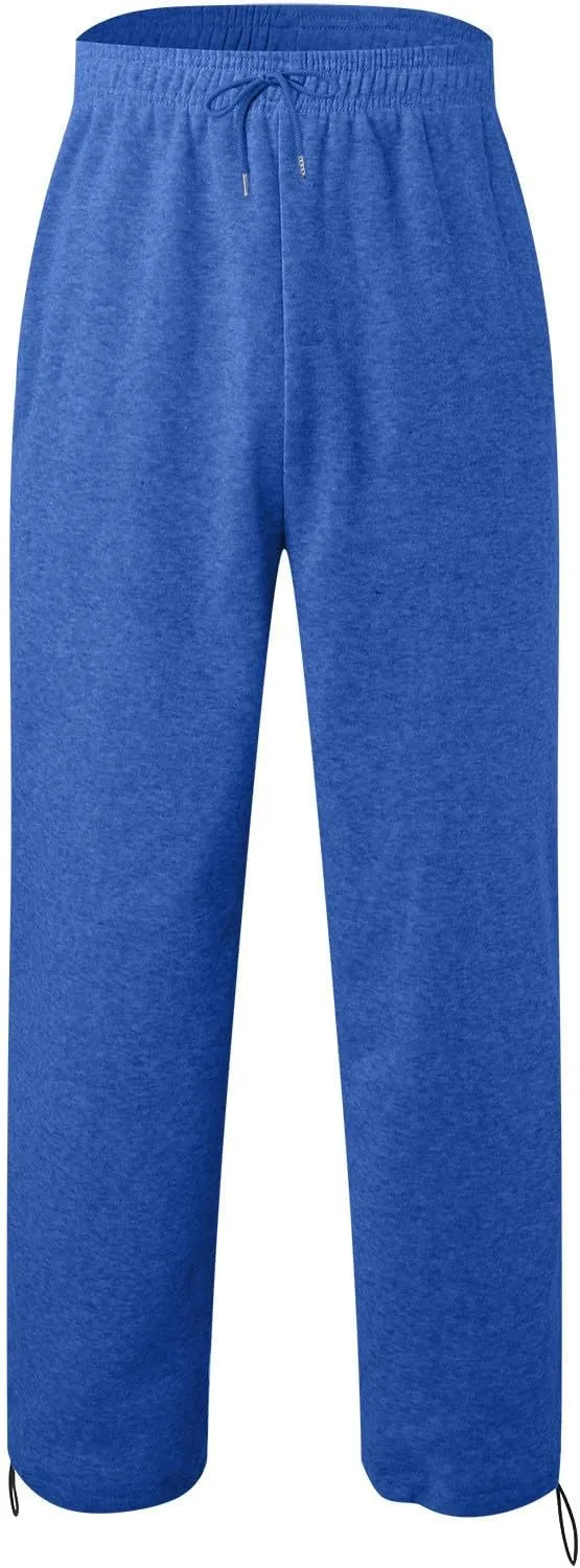Mens Casual Pants Fashion Sport Cargo Sweatpants Lightweight Workout Athletic Pants Open Bottom Joggers with Pockets
