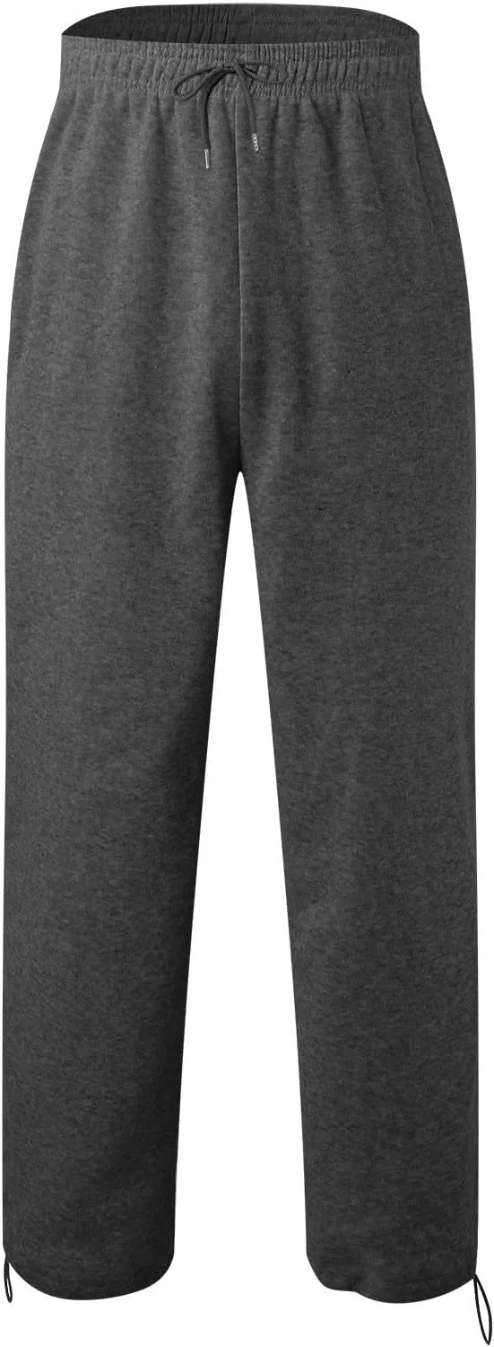 Mens Casual Pants Fashion Sport Cargo Sweatpants Lightweight Workout Athletic Pants Open Bottom Joggers with Pockets