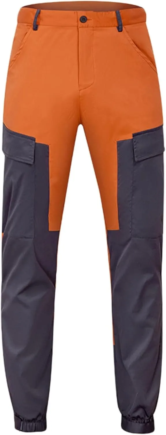 Mens Overalls Two Color Splicing Casual Pants Men's Sweatpants