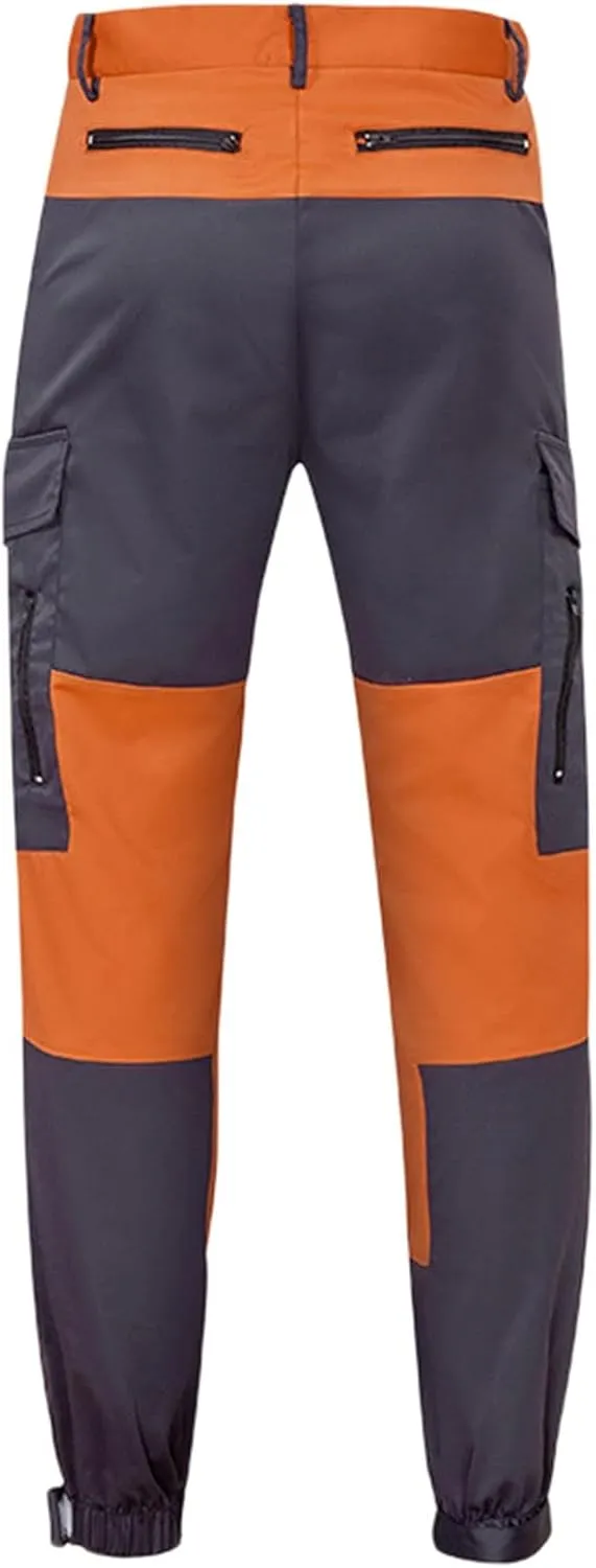 Mens Overalls Two Color Splicing Casual Pants Men's Sweatpants