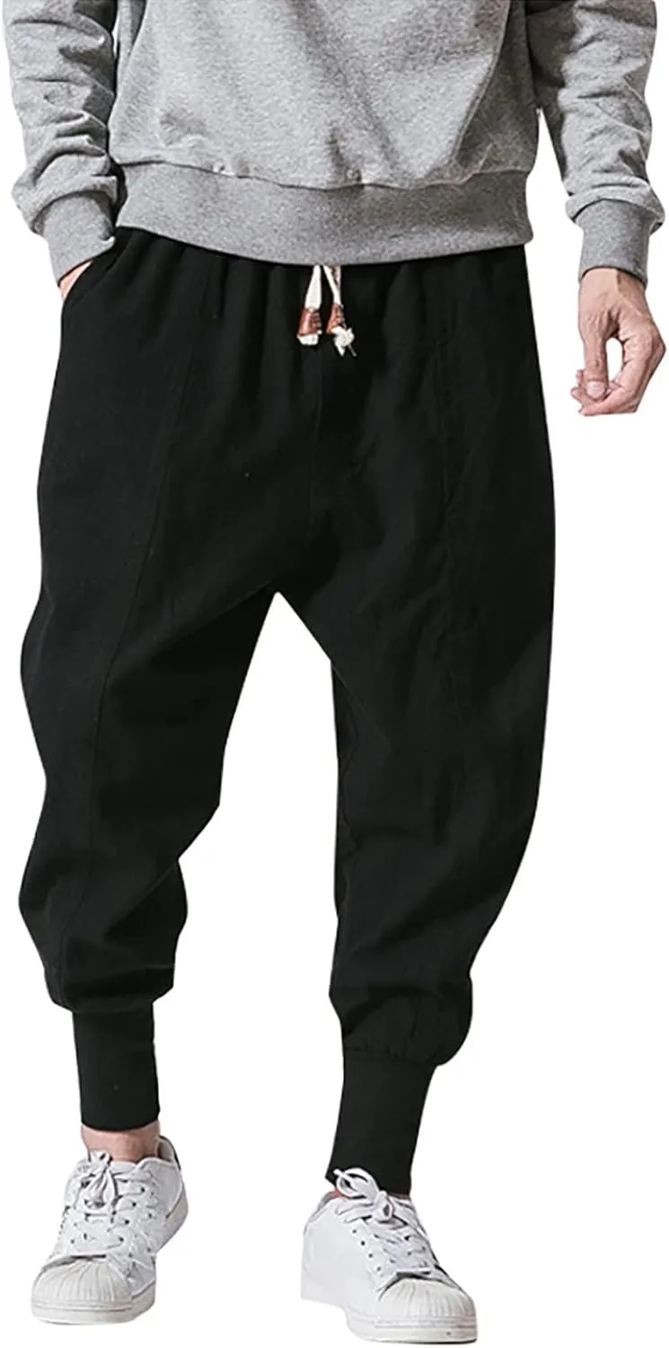 Mens Sweatpants Pockets Rope Loose Sweatpant 2022 Outdoor Autumn Men's Cargo Casual Pants Plain Color Joggers Men's