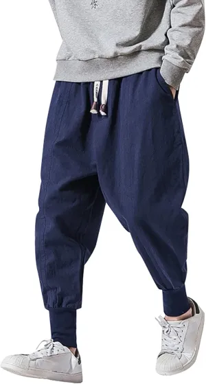 Mens Sweatpants Pockets Rope Loose Sweatpant 2022 Outdoor Autumn Men's Cargo Casual Pants Plain Color Joggers Men's