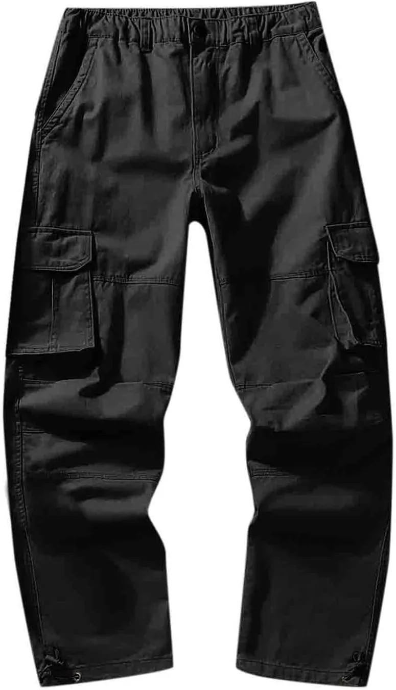 Mens Sweatpants with Pockets Big and Tall Running Gym Men's Casual Pants Drawstring Sweat Jogging Cargo Joggers Long