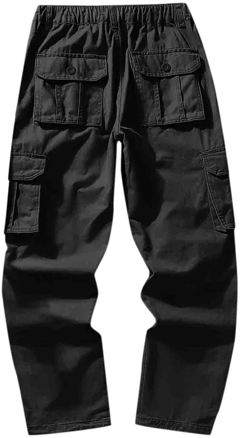 Mens Sweatpants with Pockets Big and Tall Running Gym Men's Casual Pants Drawstring Sweat Jogging Cargo Joggers Long