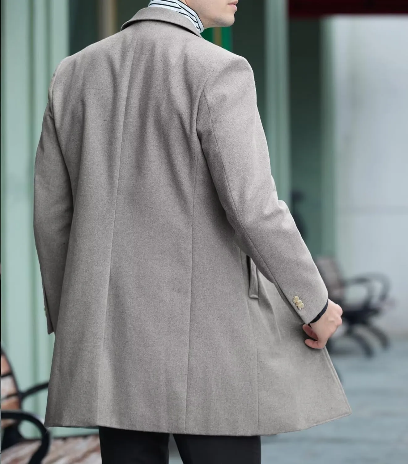 Mens Winter Jacket Trench Coats for Men Long Jackets Warm Peacoat Men's Double Breasted Overcoat