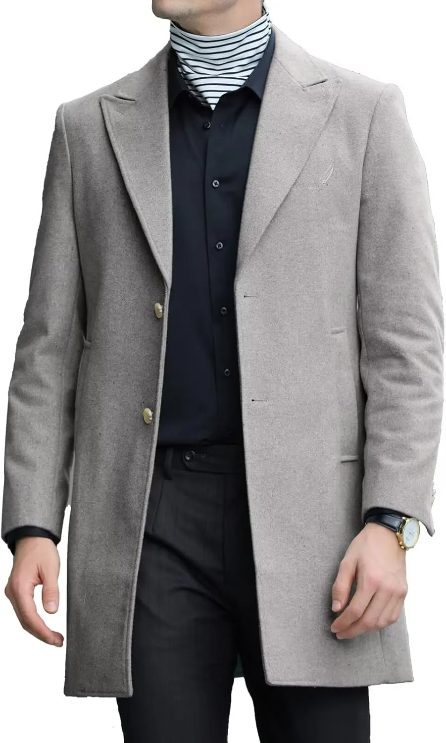 Mens Winter Jacket Trench Coats for Men Long Jackets Warm Peacoat Men's Double Breasted Overcoat