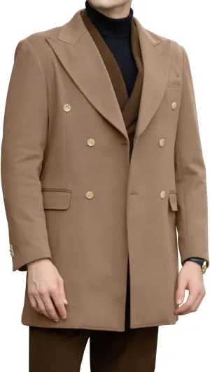 Mens Winter Jacket Trench Coats for Men Long Jackets Warm Peacoat Men's Double Breasted Overcoat
