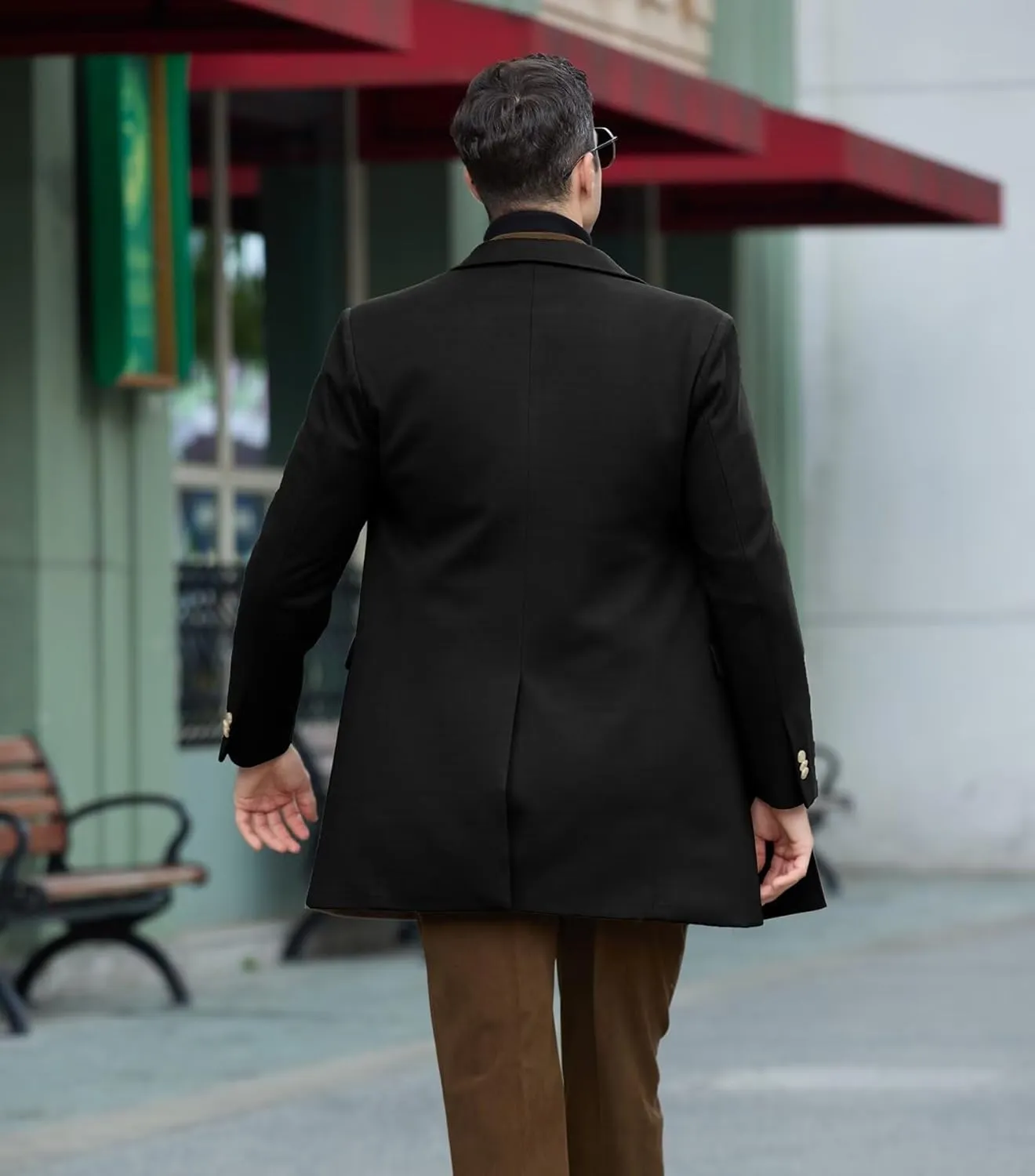 Mens Winter Jacket Trench Coats for Men Long Jackets Warm Peacoat Men's Double Breasted Overcoat