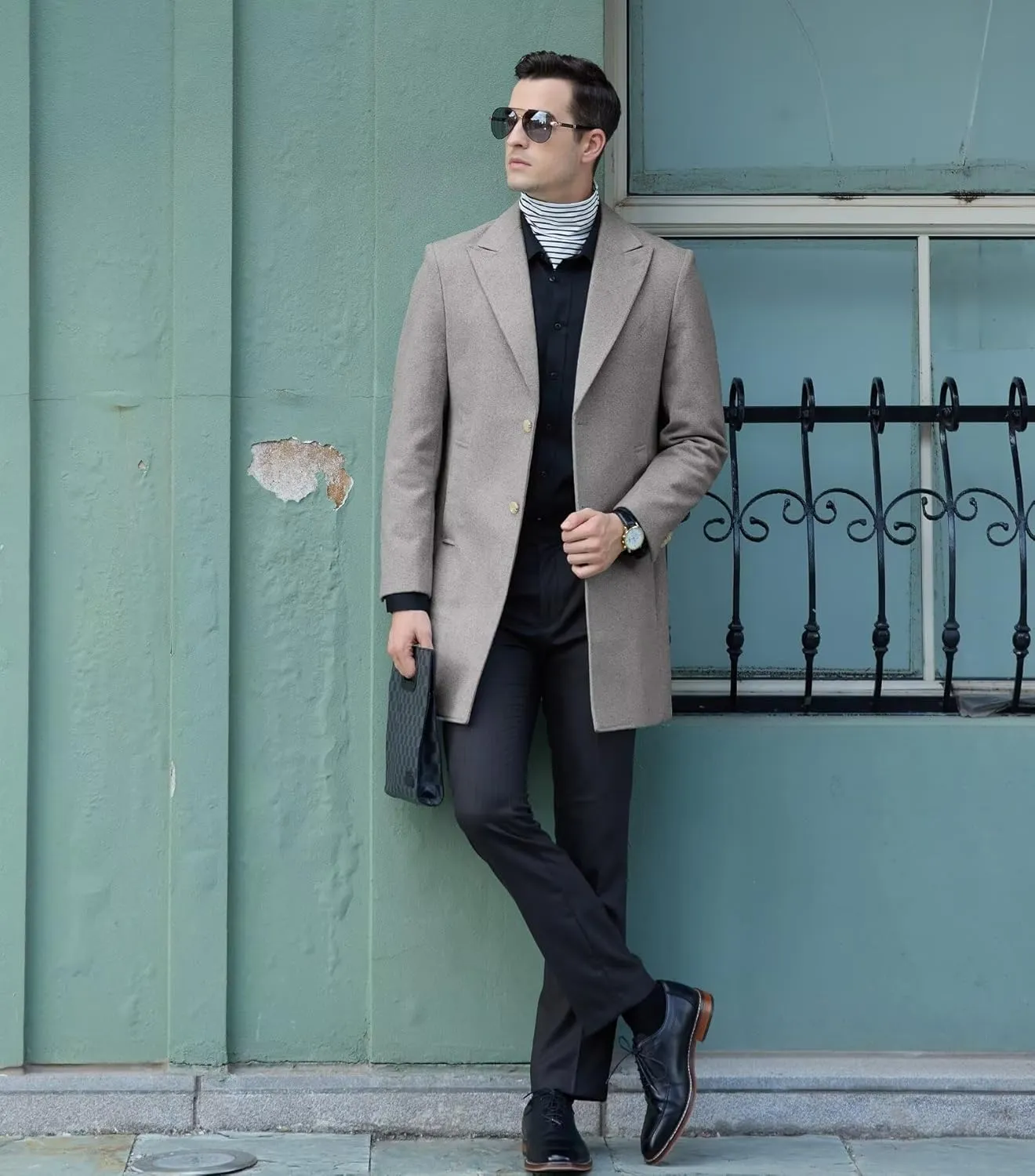 Mens Winter Jacket Trench Coats for Men Long Jackets Warm Peacoat Men's Double Breasted Overcoat