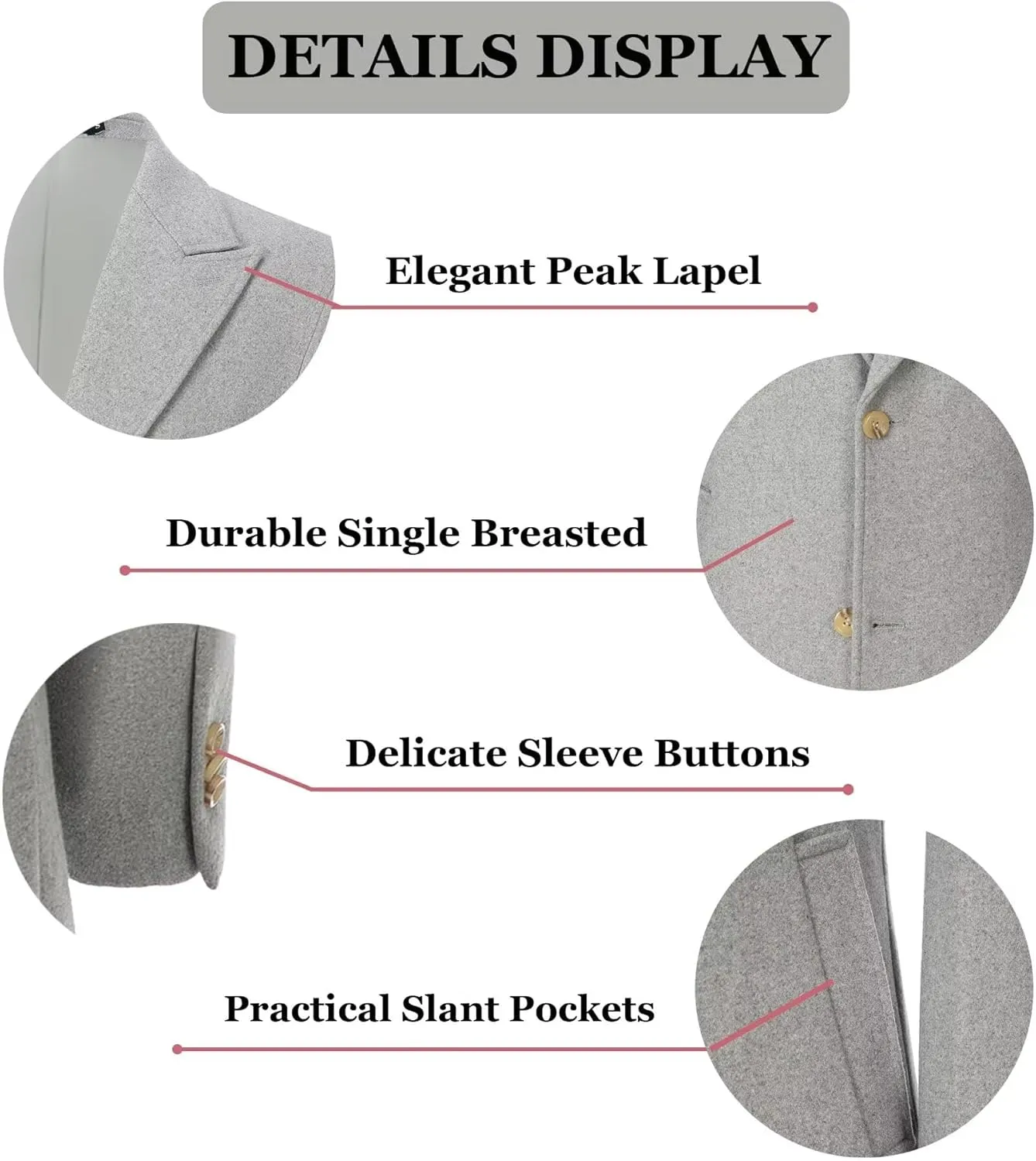 Mens Winter Jacket Trench Coats for Men Long Jackets Warm Peacoat Men's Double Breasted Overcoat