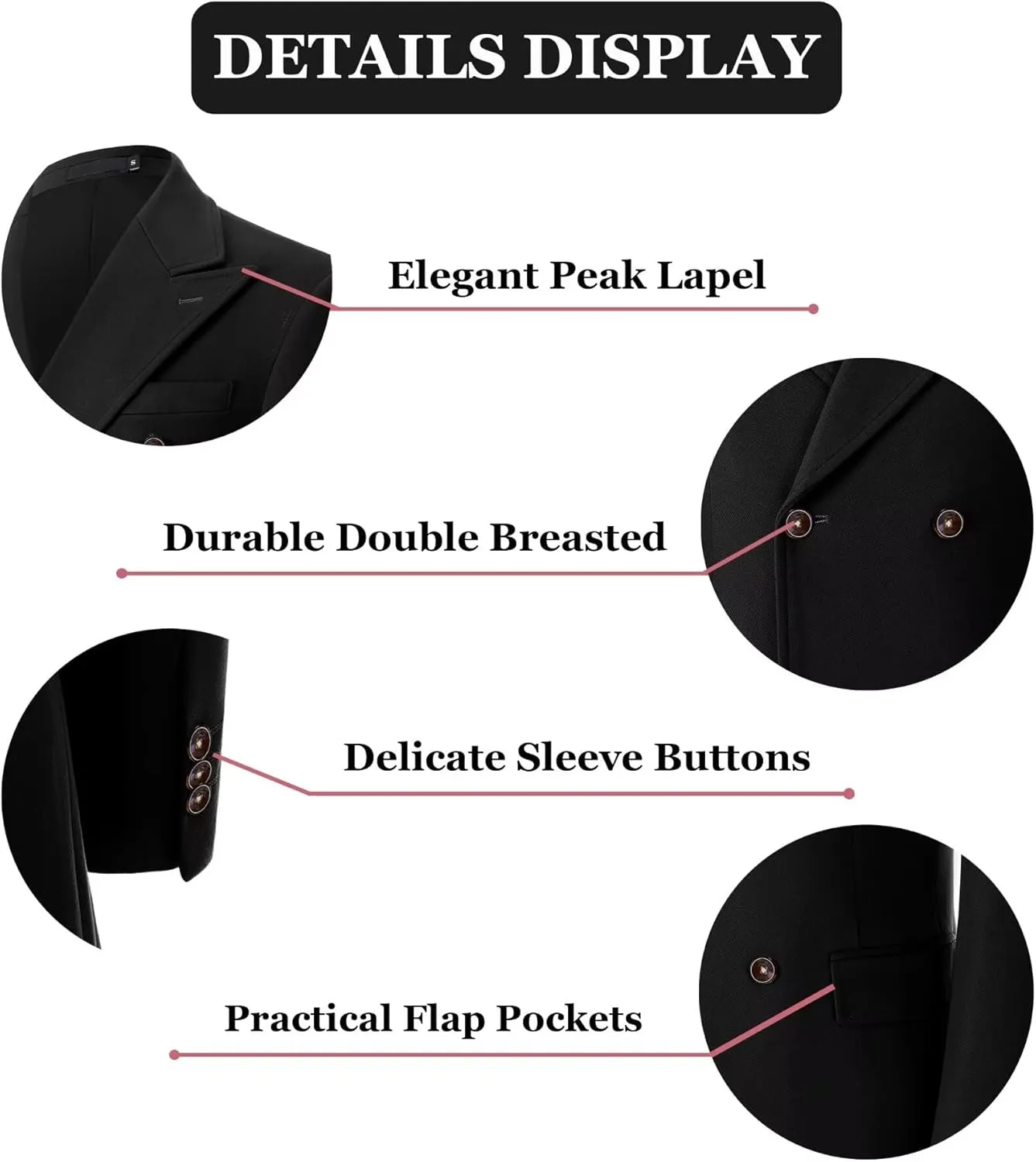 Mens Winter Jacket Trench Coats for Men Long Jackets Warm Peacoat Men's Double Breasted Overcoat
