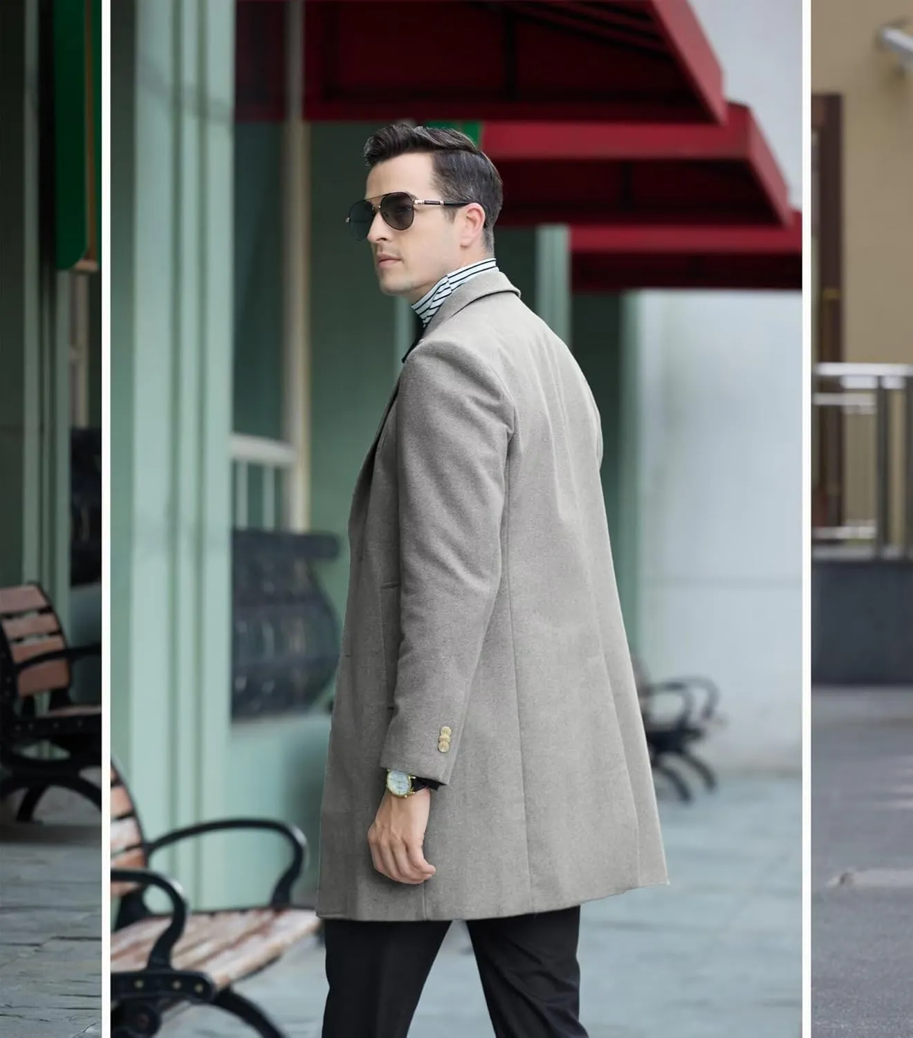 Mens Winter Jacket Trench Coats for Men Long Jackets Warm Peacoat Men's Double Breasted Overcoat