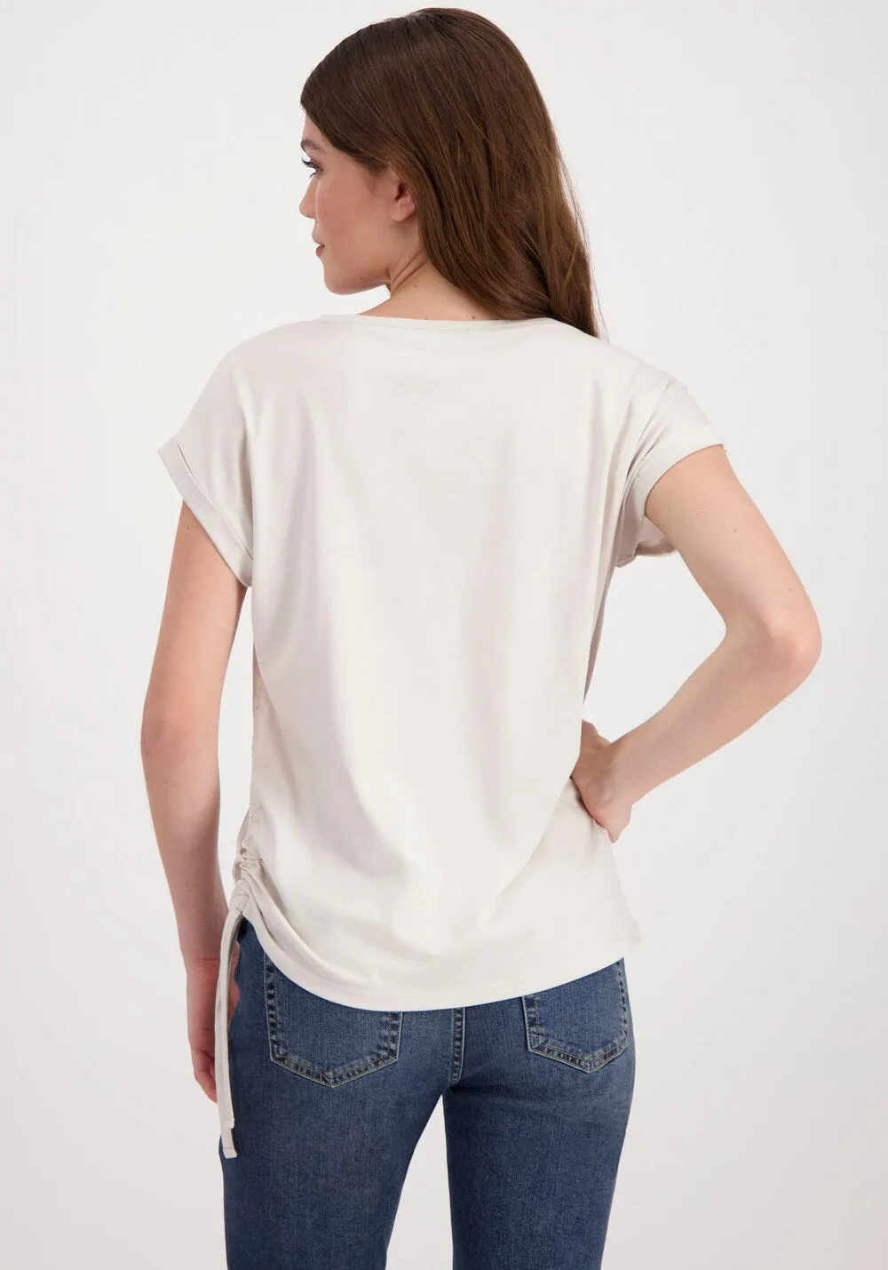 Monari shirt, suede/ecru