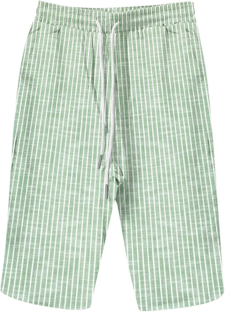 NREALY Linen Shorts for Women 2024 Linen Pants Women Womens Linen Pants Plus Size with Pockets