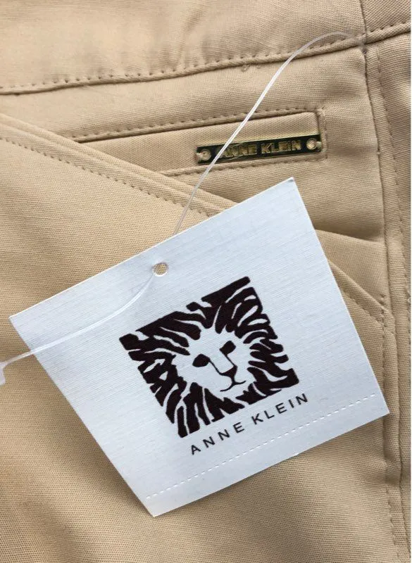 NWT Anne Klein Women's Tan Straight Leg Formal Dress Pants - Size 16W