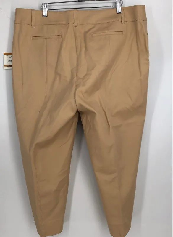 NWT Anne Klein Women's Tan Straight Leg Formal Dress Pants - Size 16W