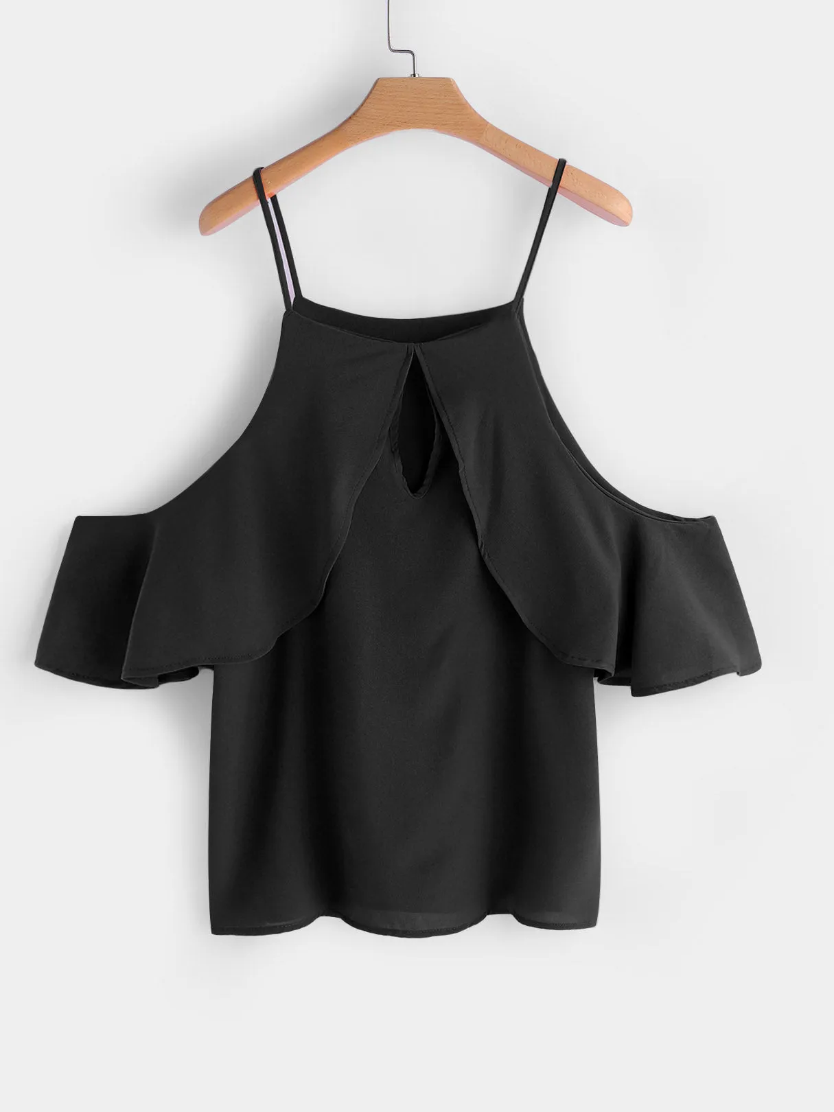 OEM ODM Cold Shoulder Plain Tiered Cut Out Short Sleeve Plus Size Tops