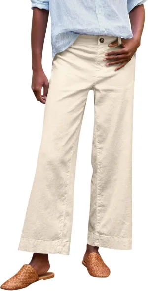Pants for Women, Straight Leg Casual Pants Peasant Linen Comfortable Fit Trendy