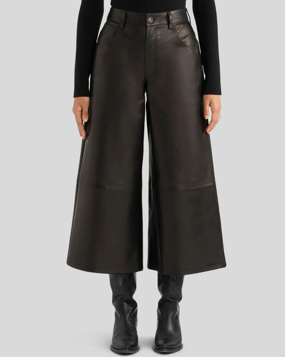 Pelle Artica Crop Leather Pant