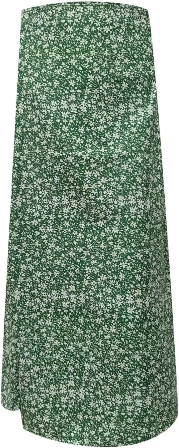 Pencil Skirt for Women Summer Trendy Boha Floral Print High Split High Elastic Waist Palazzo Long Skirts for Vacation