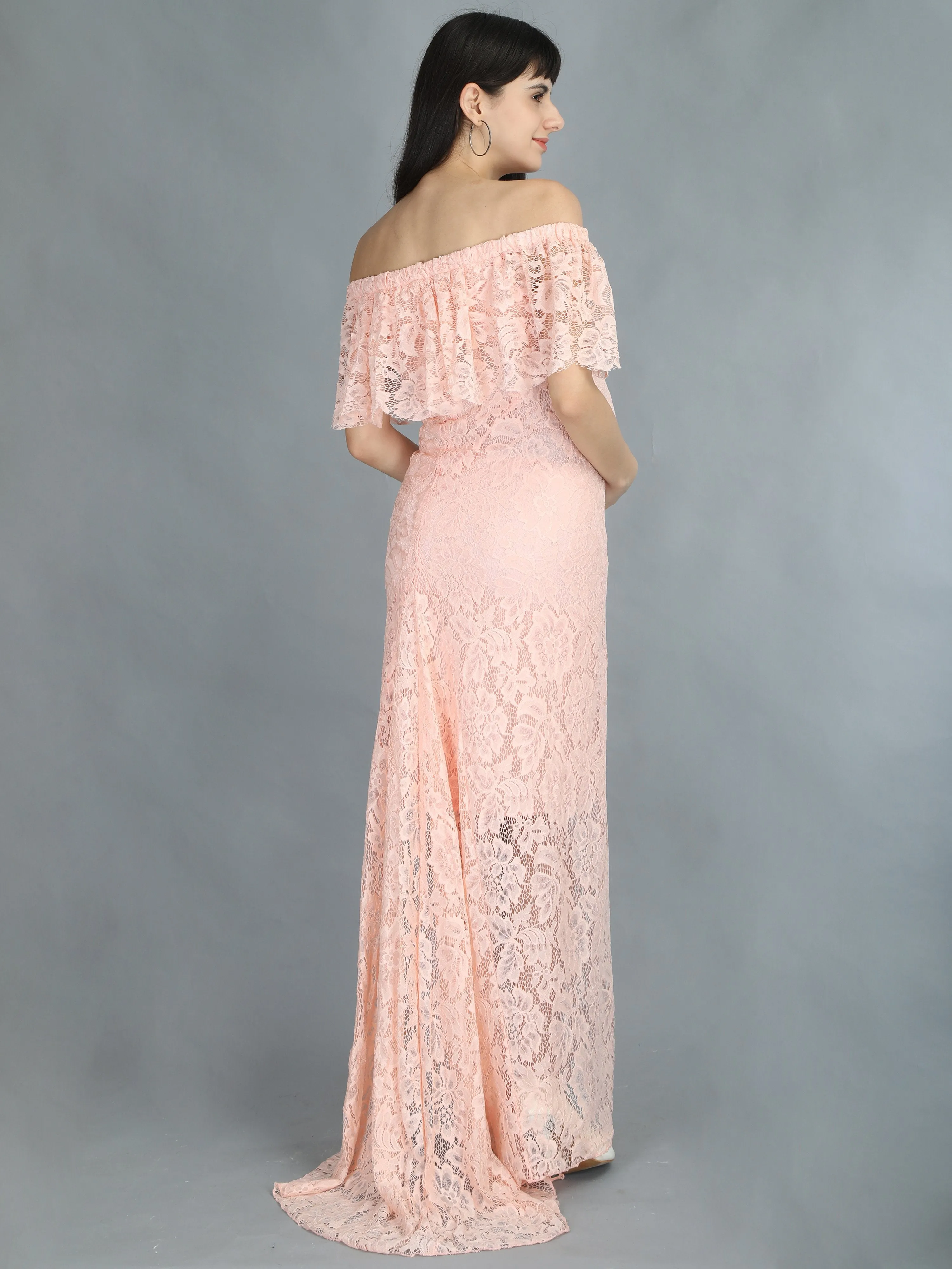 Petal Peach Maternity Dress