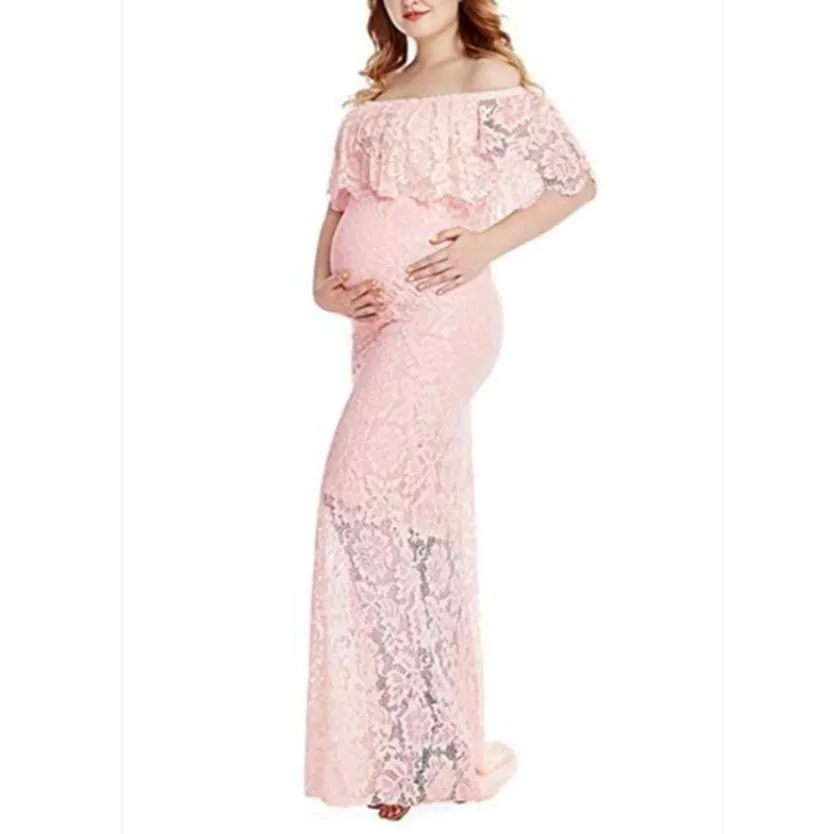 Petal Peach Maternity Dress