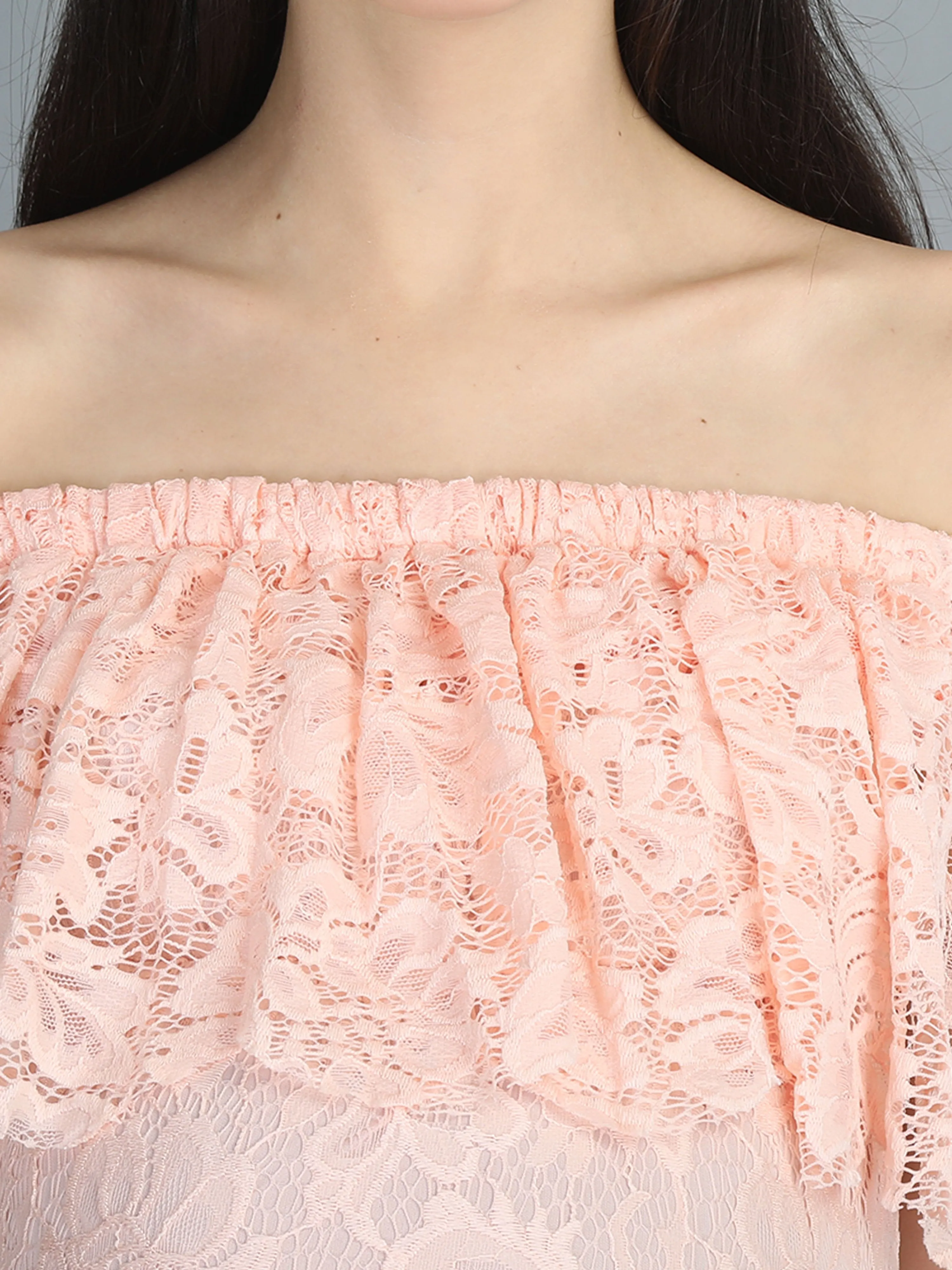 Petal Peach Maternity Dress