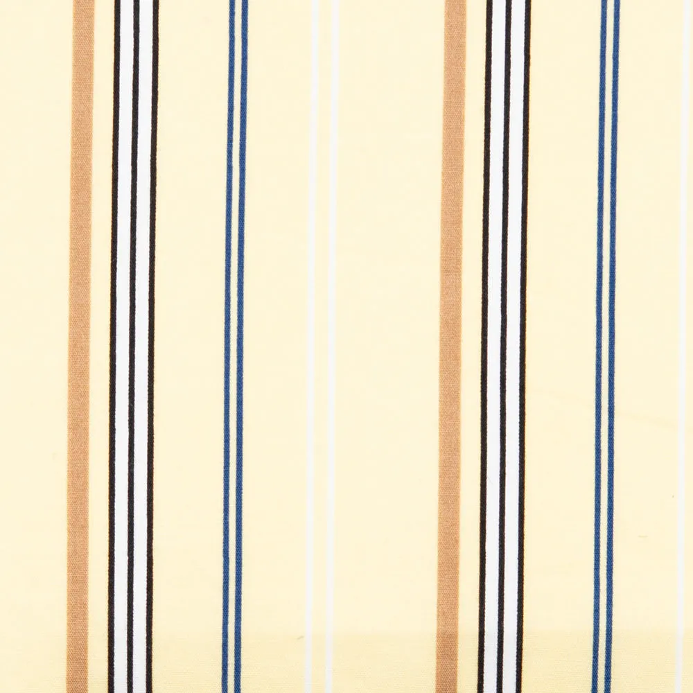 Printed Cotton Poplin - NOAH - Stripes - Beige