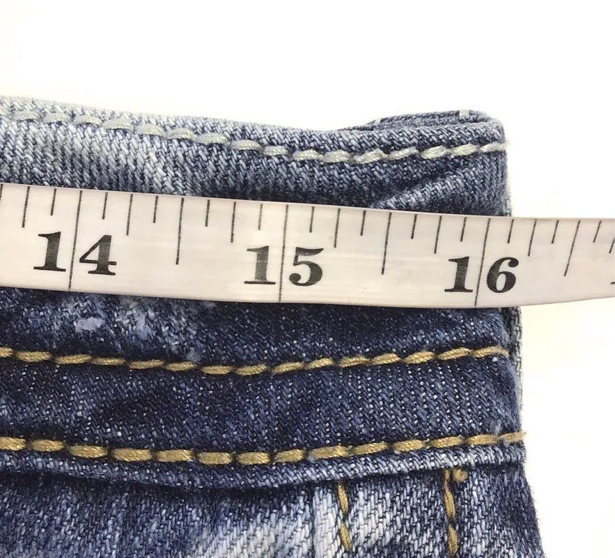 Rock Revival Women's Blue Jen Cotton Cut-Off Shorts - Size 27