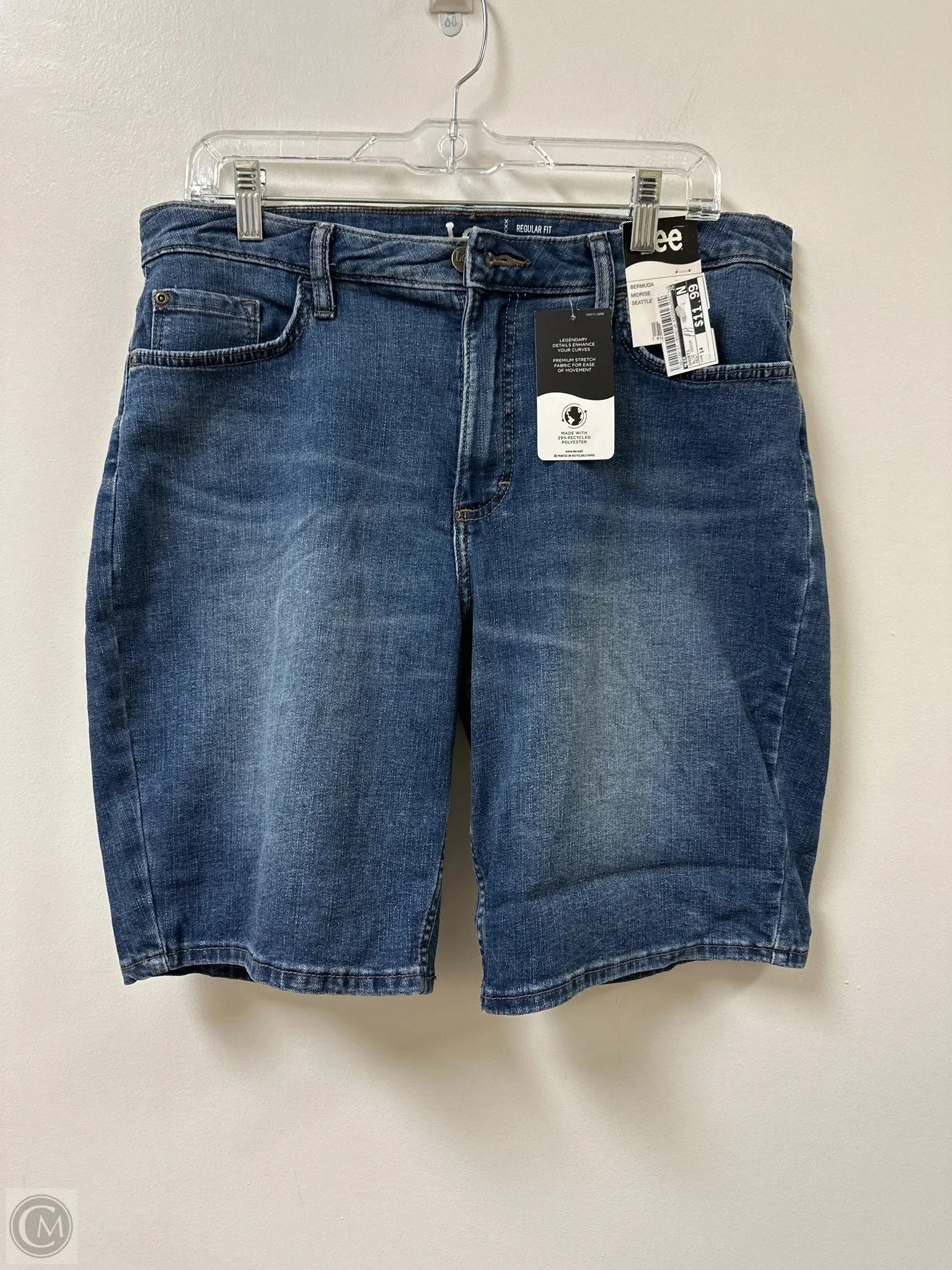 Shorts By Lee In Blue Denim, Size: 14
