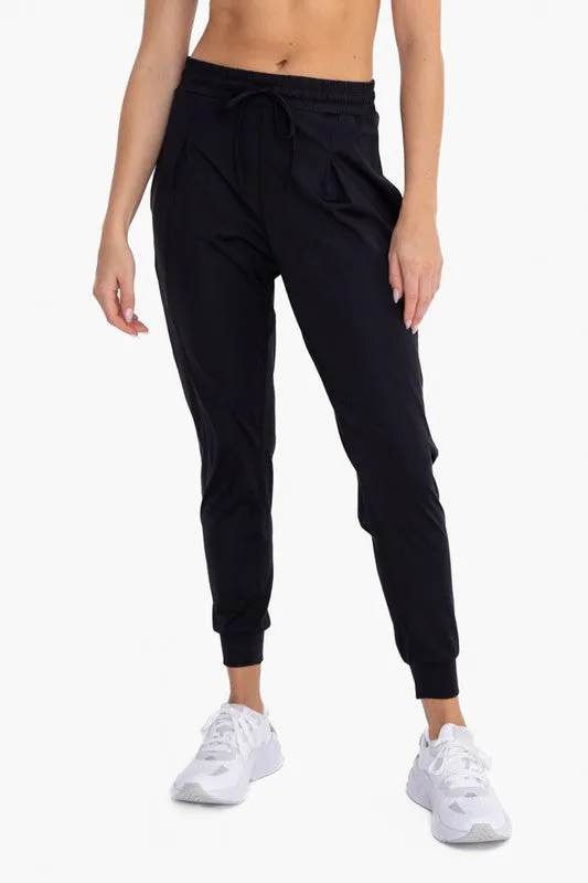Solid Pleated Front Joggers. **This item has free shipping.**