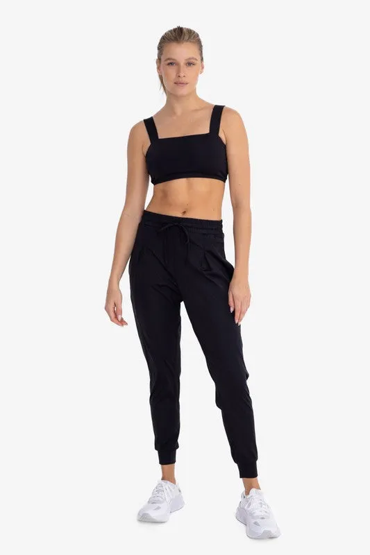 Solid Pleated Front Joggers. **This item has free shipping.**