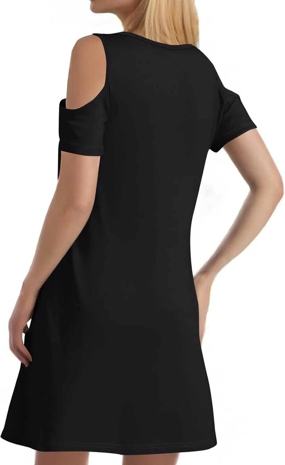 Summer Dresses for Women 2025 Beach Vacation Spring Clothes Eyelet Off-Shoulder Strap Fashion Mini Dress